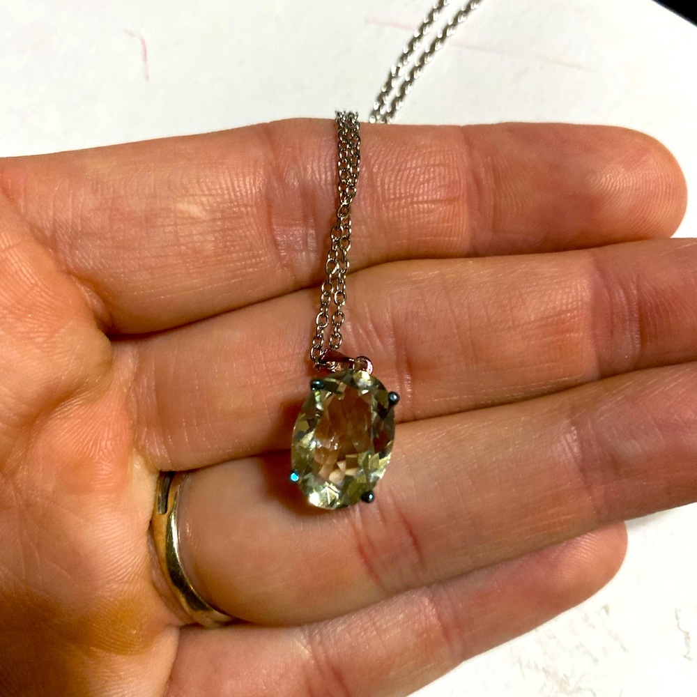 Green stone necklace